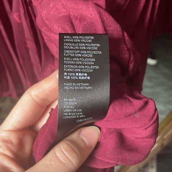 Anthropologie Toulon Pleated Mini Dress Plum S - Picture 8 of 9